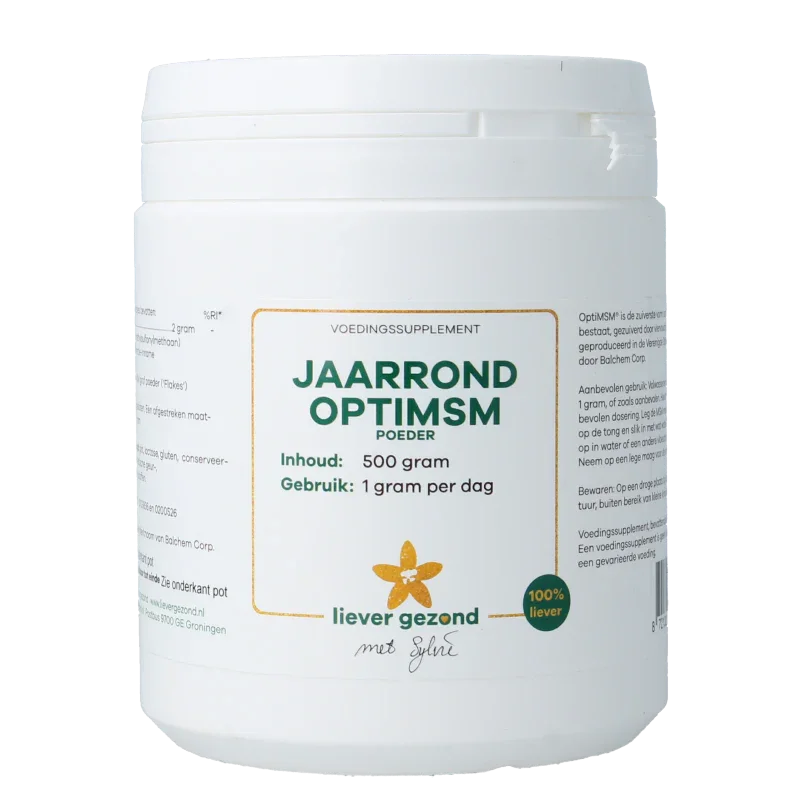 Liever Gezond Opti msm poeder jaarrond 500 Gram