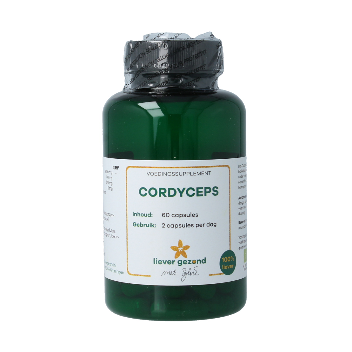 Liever Gezond Cordyceps 800mg organic 60.00 Vegetarische capsules