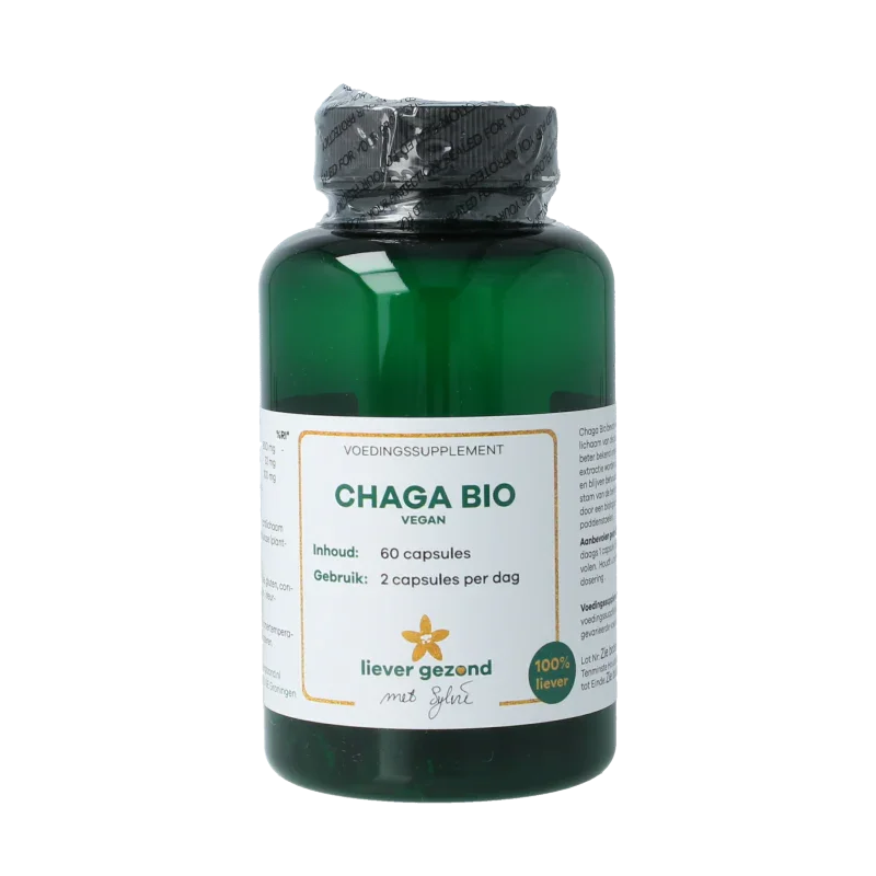 Liever Gezond Chaga 400mg vegan bio 60 Vegetarische capsules