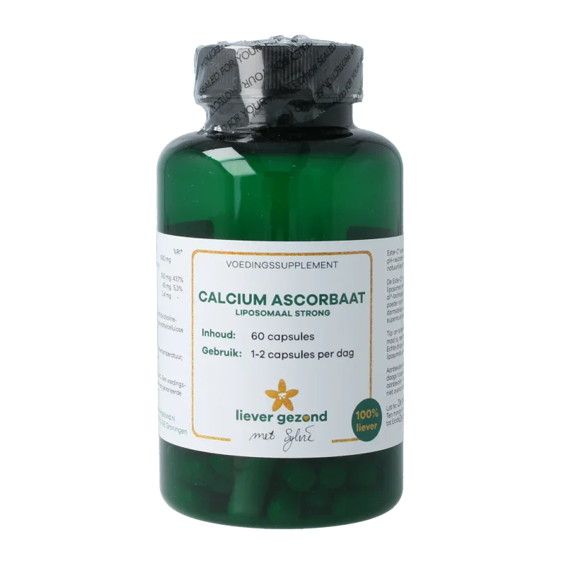 Liever Gezond Calcium ascorbaat liposomaal strong 60 Vegetarische capsules