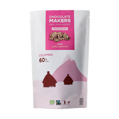 Chocolatemakers Snackable puur 60% met hazelnoot bio 100 Gram