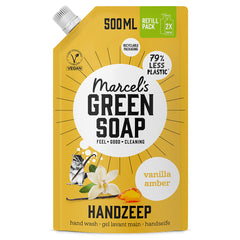 Marcel's Green Soap Handzeep Vanille & Amber Navulling 500.00 Milliliter