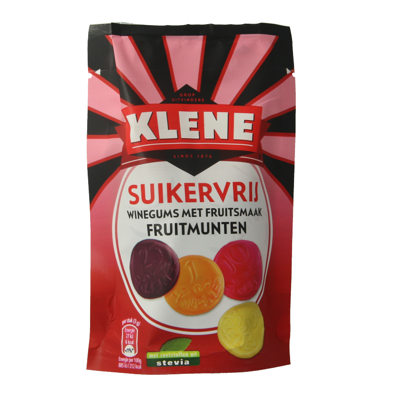 Klene Fruitmunten suikervrij 110 Gram