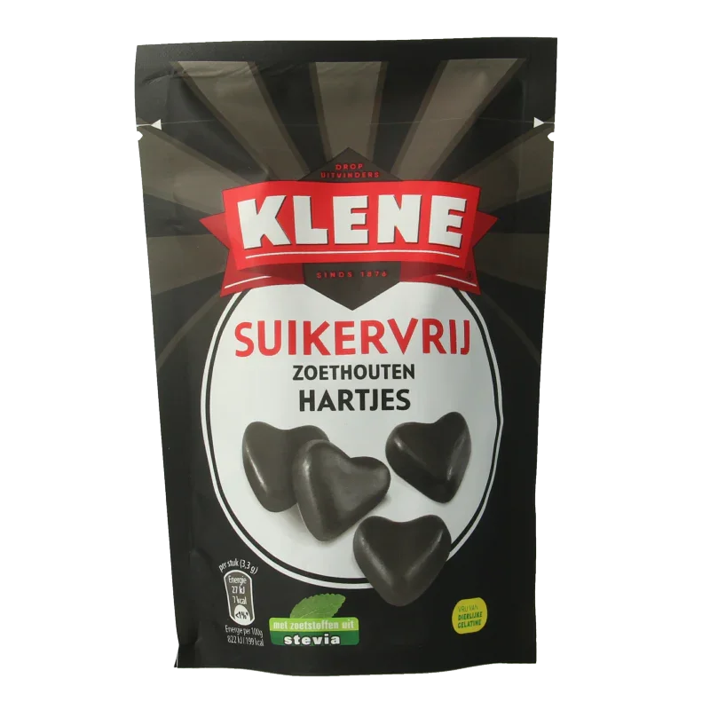 Klene Zoethouten hartjes suikervrij 110 Gram