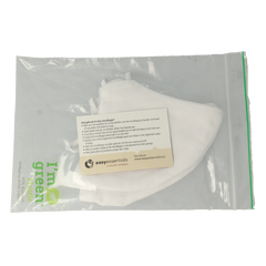 Easyessentials Mondkapje katoen 2-laags wit 2 Stuks