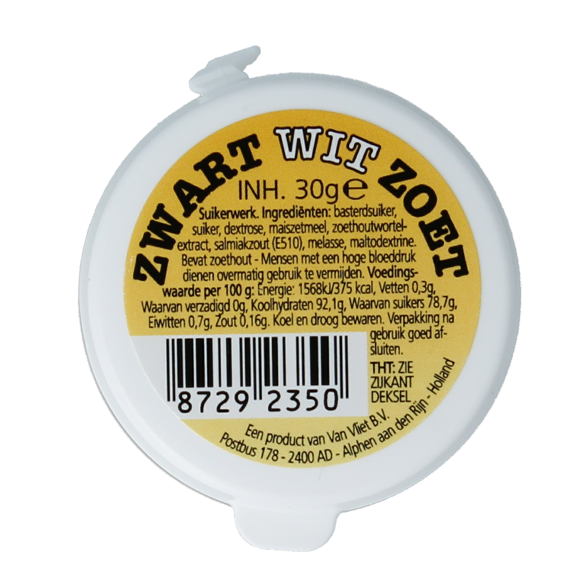 Van Vliet Zwart wit zoet 30.00 Gram