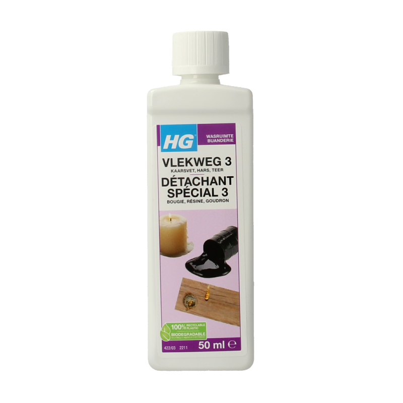 HG Vlekweg nr. 3 kaarsvet/hars/etc 50 Milliliter