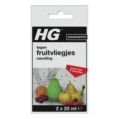 HG X fruitvliegjesval navul 20ml 2 Stuks