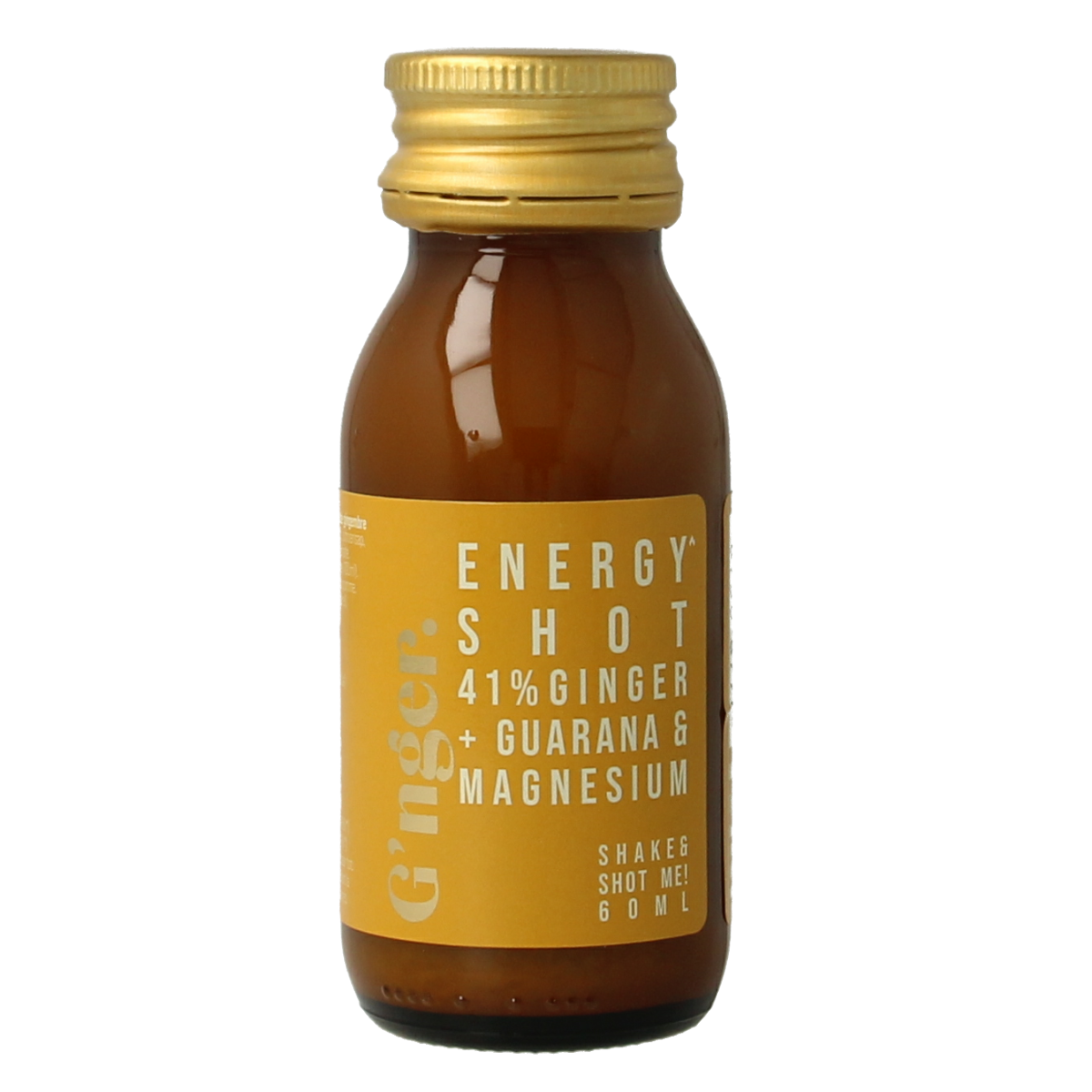 G'nger Shot gember vruchtensap guarana energy 60.00 Milliliter