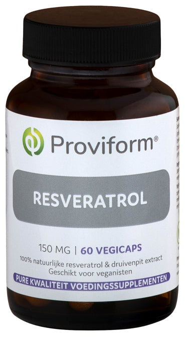 Proviform Resveratrol 150mg + 50mg druivenpitextract 60.00 Vegetarische capsules