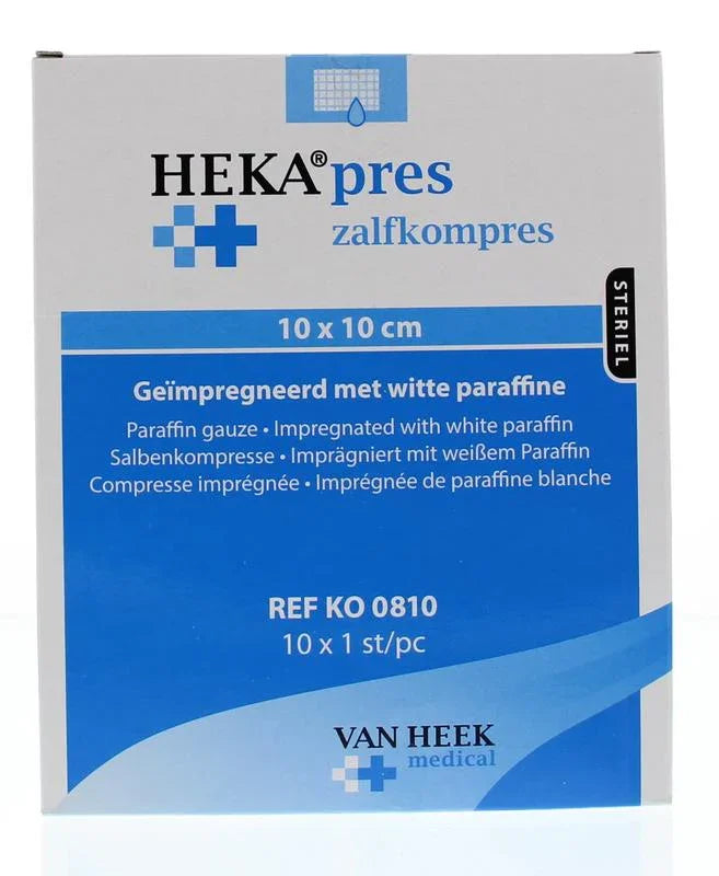 Hekapres Zalfkompres 10 x 10 10 Stuks