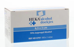 Heka Alcoholdoekjes 6.5 x 3cm 100 Stuks