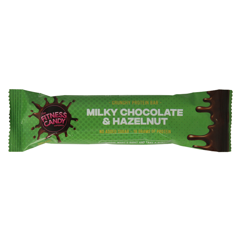 The fitness candy company Milky chocolate & hazelnut 55 Gram