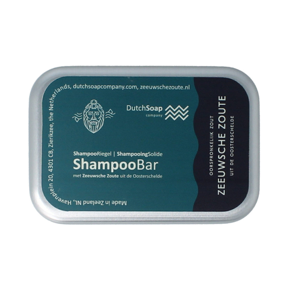 Zeeuwsche Zoute Shampoo bar in aluminium travel case 1.00 Stuks