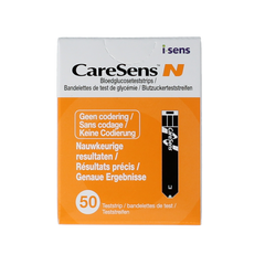Caresens N glucose teststrips 50.00 Stuks