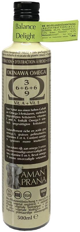 Amanprana Balance delight okinawa hennepolie extra vierg bio 500 Milliliter