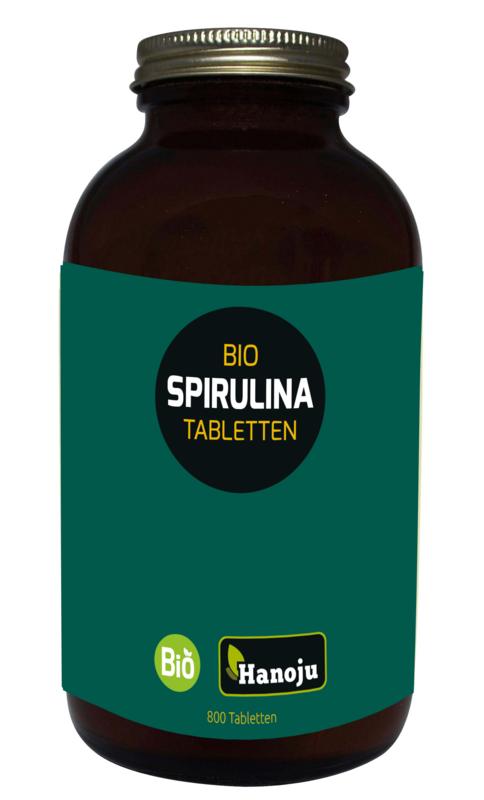 Hanoju Spirulina 400mg glas flacon bio 800 Tabletten