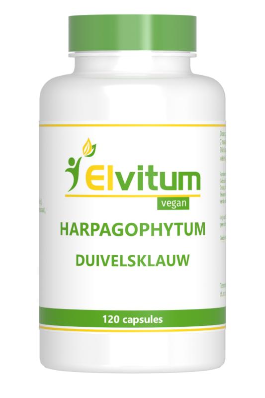 Elvitum Duivelsklauw harpagophytum 120 Vegetarische capsules