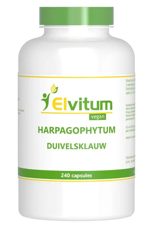 Elvitum Duivelsklauw harpagophytum 240 Vegetarische capsules