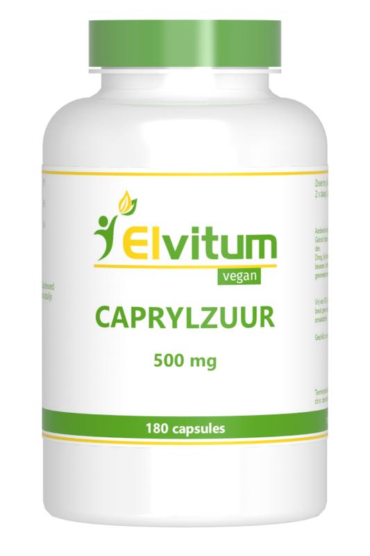 Elvitum Caprylzuur 500mg 180 Vegetarische capsules