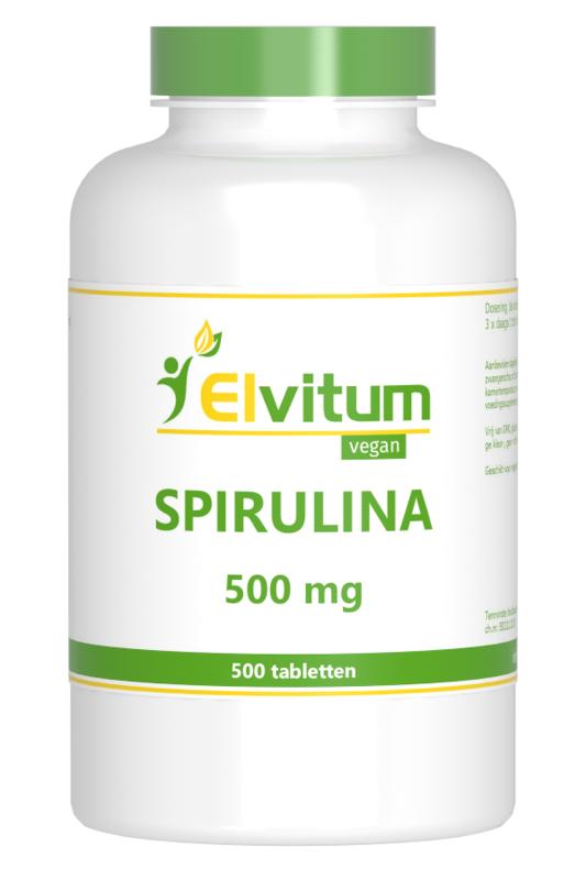 Elvitum Spirulina 500mg 500 Tabletten