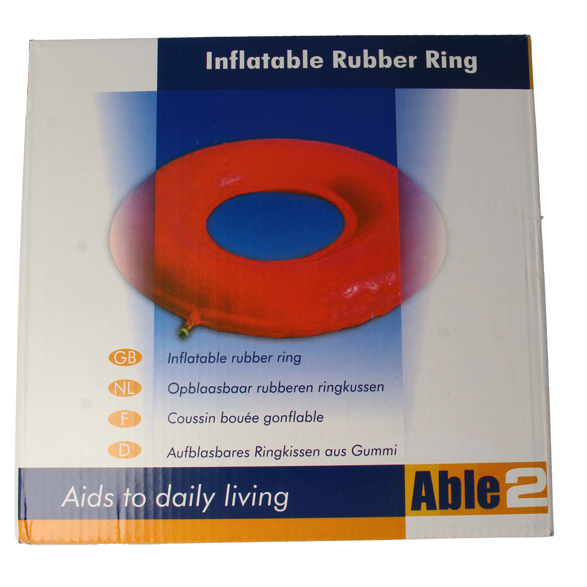 Able 2 Ringkussen opblaasbaar rubber 46 cm 1.00 Stuks