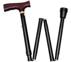 Able 2 Wandelstok opvouw zwart 74-84cm 1.00 Stuks