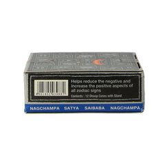 Natures Incense Kegelwierook nag champa 12 Stuks