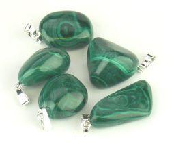 Steengoed Malachiet hanger 5 Stuks