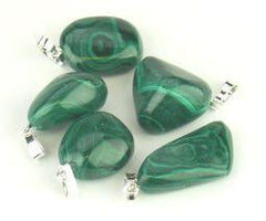 Steengoed Malachiet hanger 5 Stuks