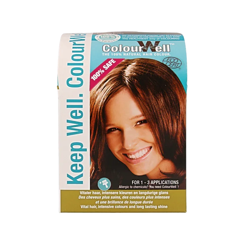 Colourwell 100% Natuurlijke haarkleuring kastanje bruin 100 Gram