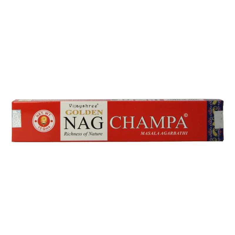 Nag Champa Wierookstokjes golden nag champa incense 15 Gram