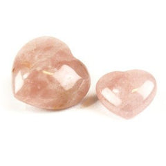 Steengoed Hart 40 mm roze kwarts 1 Stuks