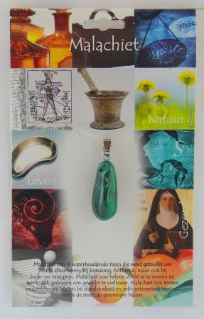 Steengoed Hanger gezondheidssteen malachiet 1 Stuks