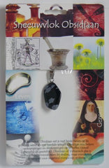 Steengoed Hanger gezondheidssteen sneeuwvlok obsidiaan 1 Stuks