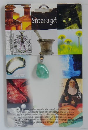 Steengoed Hanger gezondheidssteen smaragd 1 Stuks