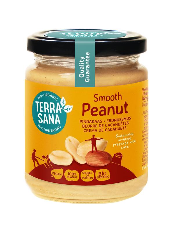 TerraSana Pindakaas fijn zonder zout bio 250.00 Gram