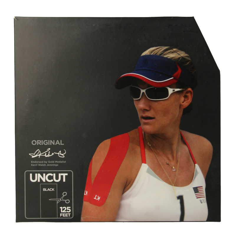 KT Tape Jumbo original roll 38 meter zwart uncut 1 Stuks