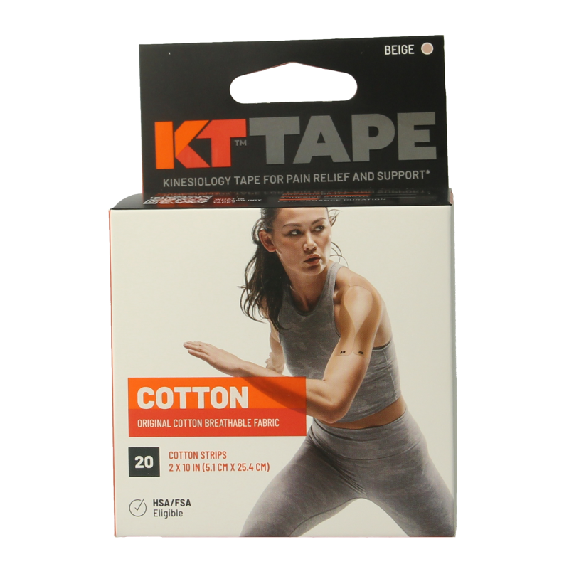 KT Tape Original precut 5 meter beige 20 Stuks