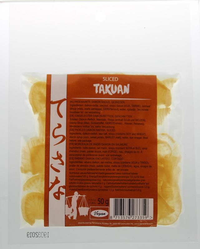 TS Import Slices Takuan daikonradijs pickled 50.00 Gram