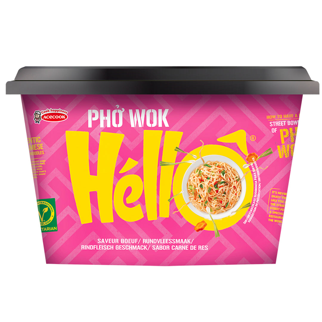 Hello Pho Instant pho wok rundvleessmaak glutenvrij 76 Gram