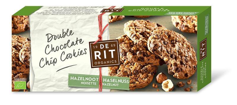 De Rit Double chococookies hazelnoot bio 175 Gram