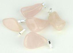 Steengoed Roze kwarts hanger 5 Stuks