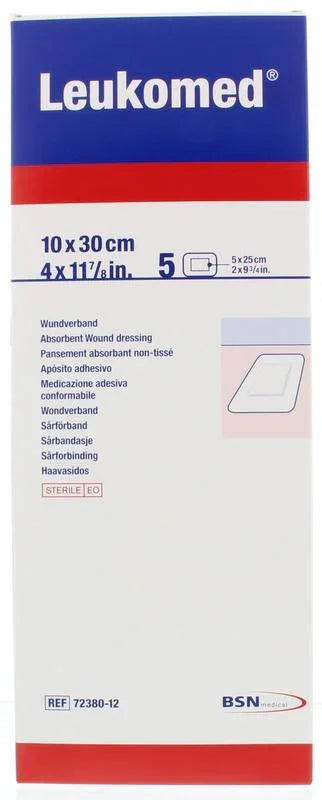 Leukomed Wondverband 10.0 x 30cm steriel 5 Stuks