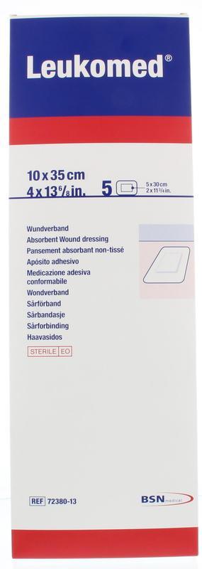 Leukomed Wondverband 10.0 x 35cm steriel 5 Stuks