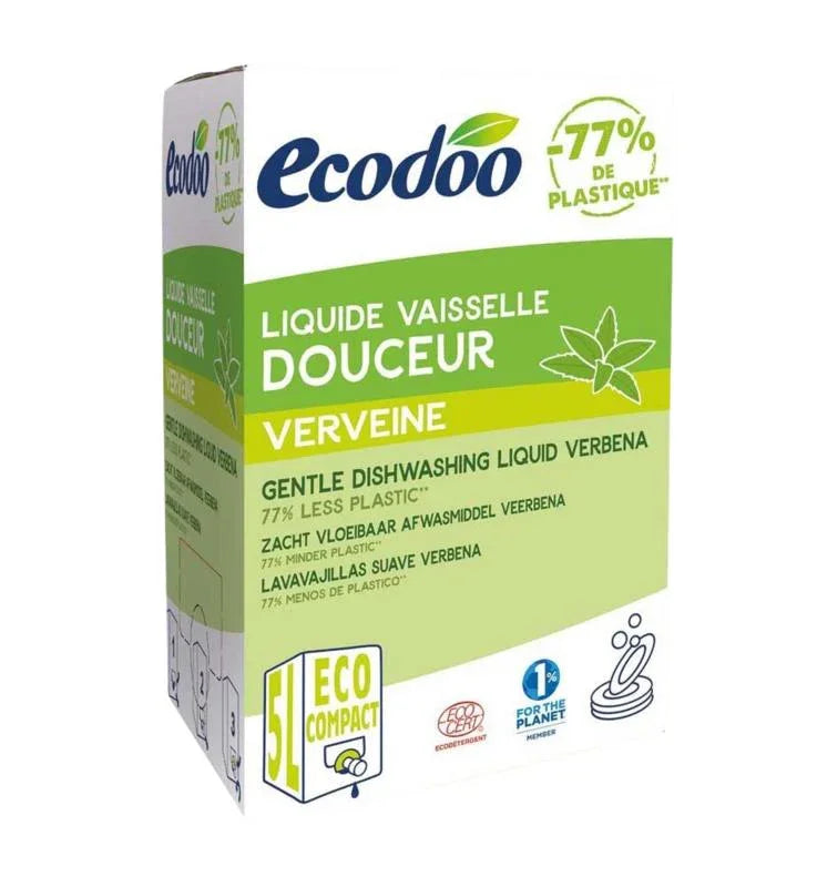 Ecodoo Afwasmiddel vloeibaar zacht verbena bio navul 5 Liter