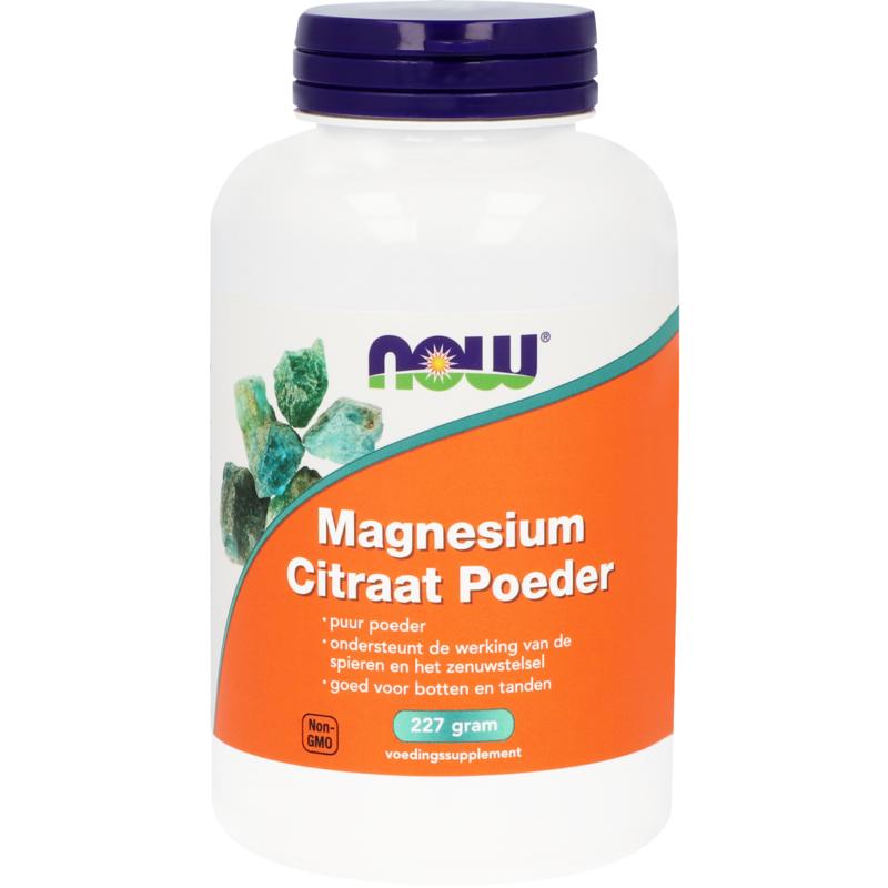 NOW Magnesium citraat poeder 227 Gram