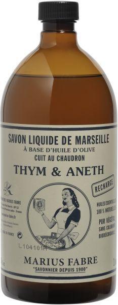 Marius Fabre Nature Marseille zeep tijm dille navul 1 Liter