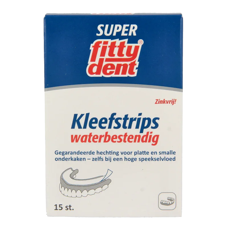 Fittydent Kleefstrips voor onderprothesen 15 Stuks