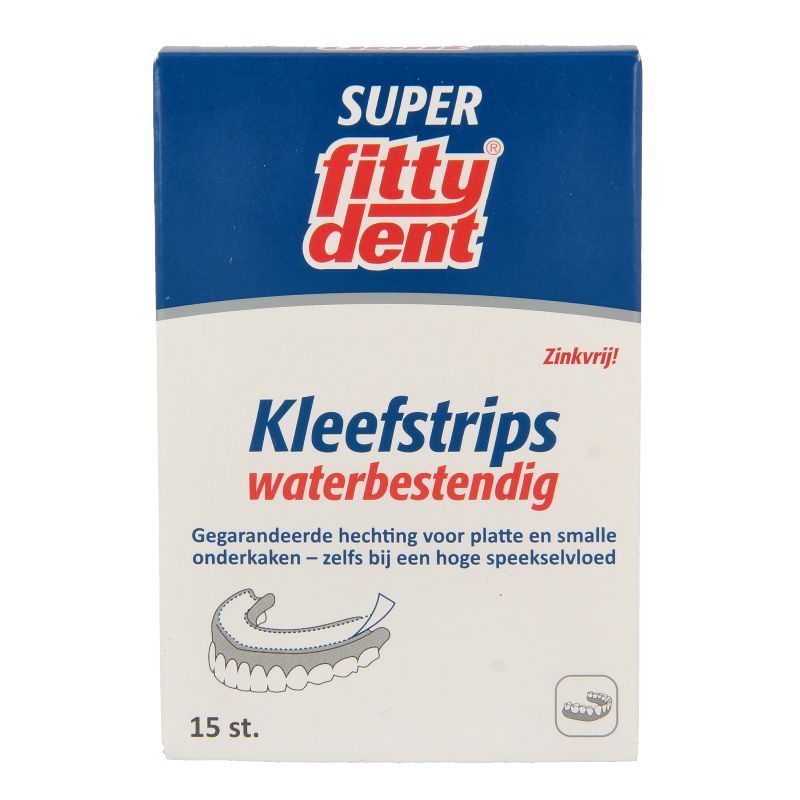 Fittydent Kleefstrips voor onderprothesen 15 Stuks